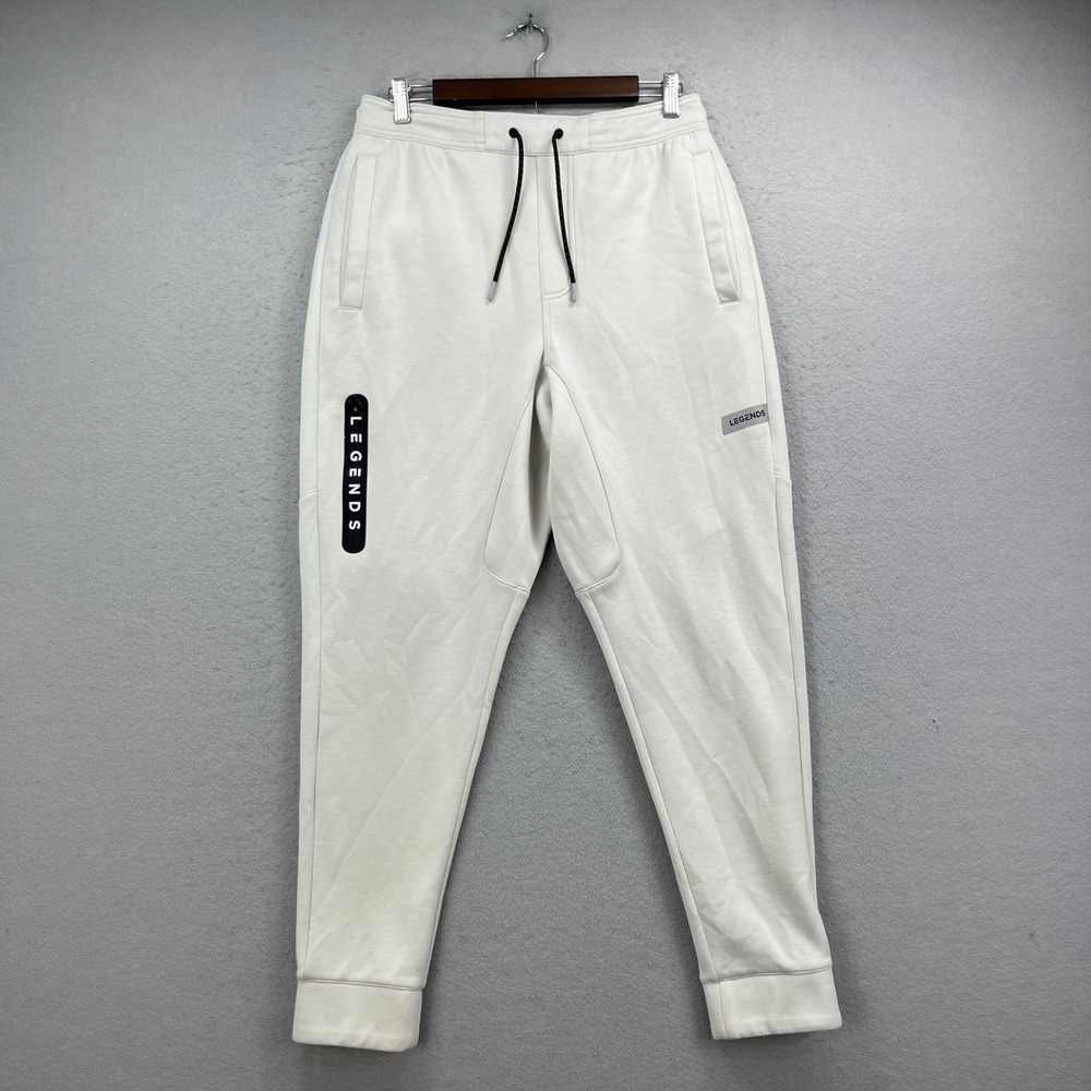 Legends Joggers Mens Medium Cream Hawthorne Tech Fleece Athletic Gym Streetwear